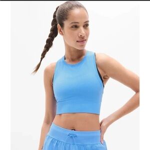 New Athleta S Momentum Flex Ultra Crop Tank Cornflower Blue M